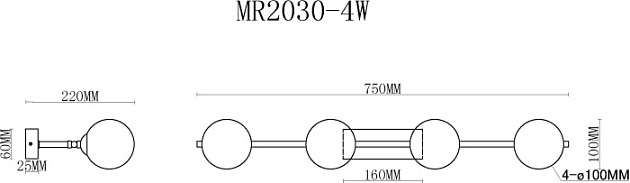 Бра MyFar Valency MR2030-4W изображение 2 Бра MyFar Valency MR2030-4W Фото № 2