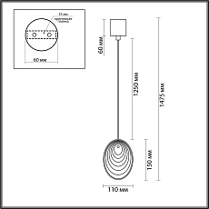 Подвесной светильник Odeon Light MUSSELS 5039/1A 2