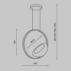 Подвесной светодиодный светильник Maytoni Lunare MOD327PL-L5BS3K 1