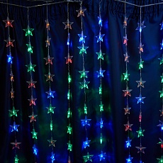 Светодиодная гирлянда Feron Занавес Звездочки 230V разноцветная 8 режимов CL25 48609