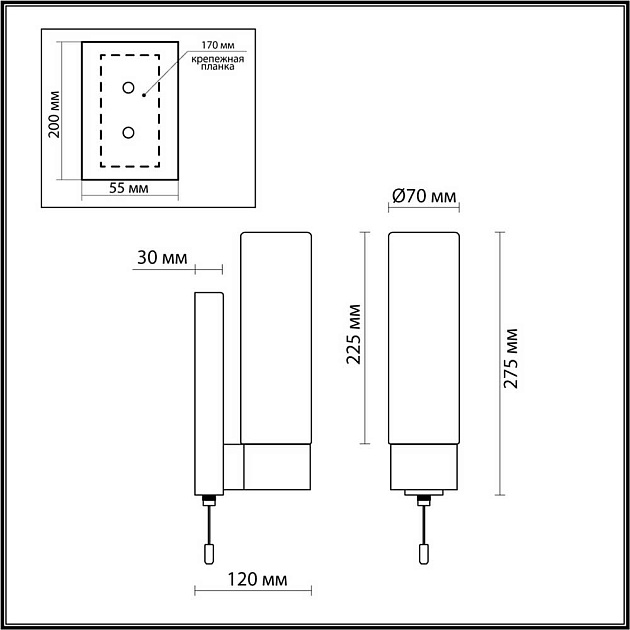 Подсветка для зеркал Odeon Light Drops Tingi 2660/1W изображение 3 Подсветка для зеркал Odeon Light Drops Tingi 2660/1W Фото № 3