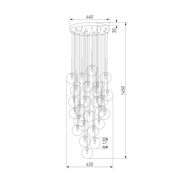Подвесная люстра TK Lighting 10099 Nilos Фото № 2