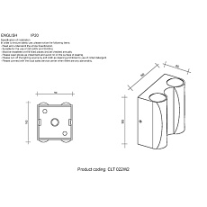 Настенный светодиодный светильник Crystal Lux CLT 022W2 BL-GO 4000K 1