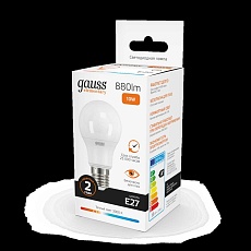 Лампа светодиодная Gauss E27 10W 3000K матовая 23210 4