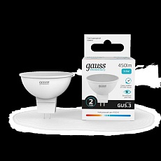 Лампа светодиодная Gauss GU5.3 5.5W 4100K матовая 13526 3
