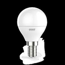 Лампа светодиодная Gauss E14 6W 3000K матовая 53116