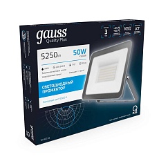 Прожектор светодиодный Gauss Qplus 50W 6500К 690511350 3