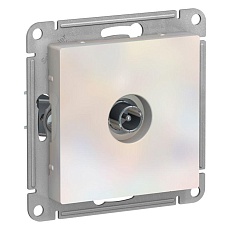 ТВ-розетка оконечная Systeme Electric AtlasDesign жемчужная ATN000491