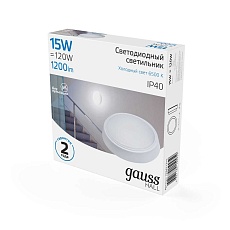 Настенно-потолочный светодиодный светильник Gauss Hall 193411315 4