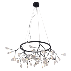 Подвесная светодиодная люстра Crystal Lux Evita SP45 D BLack/Transparent 3