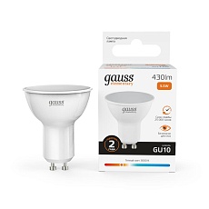 Лампа светодиодная Gauss GU10 5.5W 3000K матовая 13616 2
