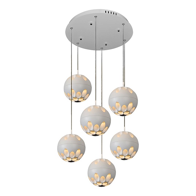 Подвесная светодиодная люстра iLedex Mob P1009-6 WH Фото № 1