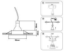 Встраиваемый светильник Ambrella Light Techno Spot Standard Tech TN102722 1
