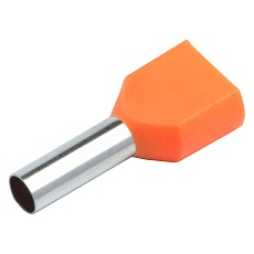 Наконечник-гильза General НГИ2 GNGI-E2-2x0,5-8-50 Оранжевый, 50 штук