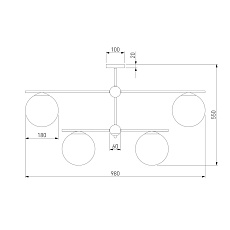 Подвесная люстра Eurosvet Marbella 60147/6 латунь 1