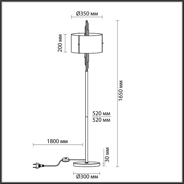 Торшер Odeon Light Exclusive Margaret 4895/3F изображение 6 Торшер Odeon Light Exclusive Margaret 4895/3F Фото № 6
