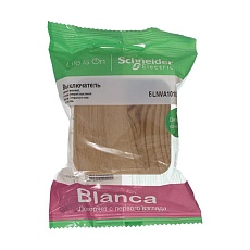 Выключатель одноклавишный Systeme Electric Blanca 10A 250V ясень BLNVA101015