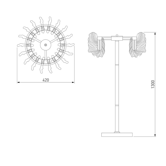 Торшер Bogates Farfalla 80510/1 изображение 2 Торшер Bogates Farfalla 80510/1 Фото № 2