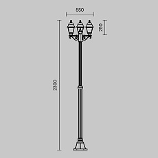 Садово-парковый светильник Maytoni Abbey Road O003FL-03B 1