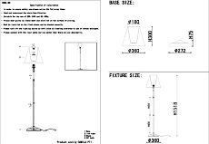 Торшер Crystal Lux Camila PT1 Gold 2