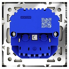 Розетка встраиваемая Voltum S70 с заземлением и защитными шторками, 16А, с USB, A+С, (шелк) VLS040504 2