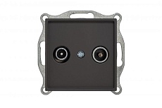 ТВ-розетка проходная TV/R Liregus Retro черный матовый 29-229 3