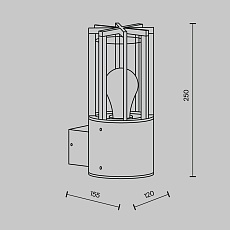 Уличный настенный светильник Maytoni Barrel O453WL-01GF 1