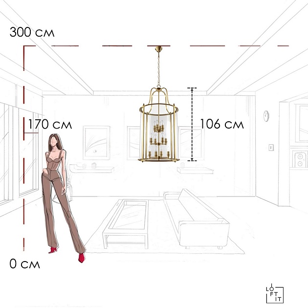 Подвесной светильник Loft It Lighthouse 10456/12 AB Фото № 9