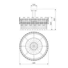 Потолочная люстра Bogates Lago 330/9 Strotskis 1