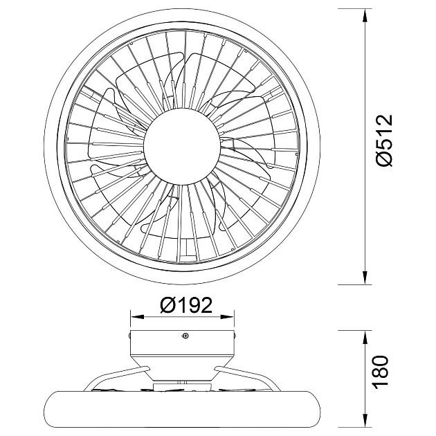 Потолочная светодиодная люстра-вентилятор Mantra TURBO 8231 Фото № 2