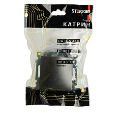 Кабельный вывод (механизм), STEKKER, серия Катрин, графит, GLS00-7116-06 49469 2