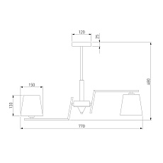 Потолочная люстра Eurosvet Ozark 60149/8 латунь Smart 1