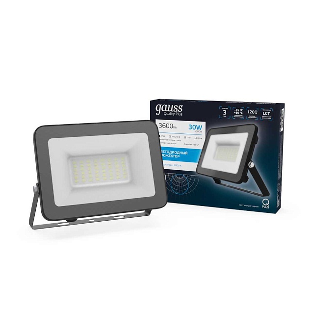 Прожектор светодиодный Gauss Qplus 30W 6500К 613511330 Фото № 4