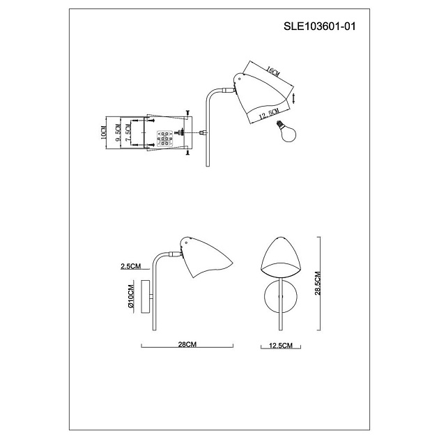 Бра Evoluce Satta SLE103601-01 изображение 2 Бра Evoluce Satta SLE103601-01 Фото № 2