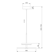 Подвесной светодиодный светильник Eurosvet Thasos 40342 LED латунь 1