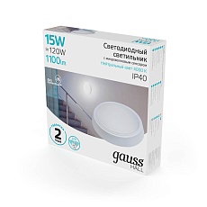 Настенно-потолочный светодиодный светильник Gauss Hall 193411215-S 1