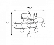 Потолочная люстра Italline Vega PL 6088/9 bronze 2