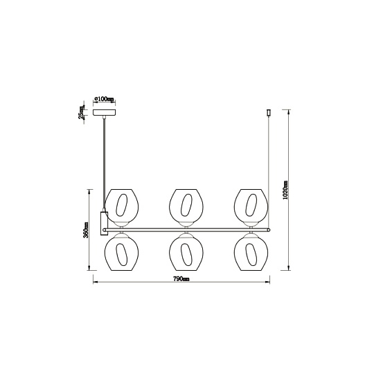 Подвесной светильник Vele Luce Astoria VL5002P06 Фото № 4