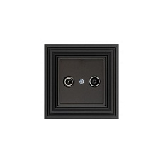 ТВ-розетка оконечная TV/R Liregus Retro черный матовый 29-228