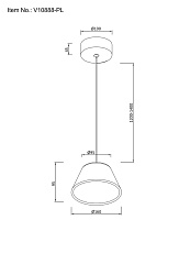 Подвесной светодиодный светильник Moderli Atla V10888-PL 1