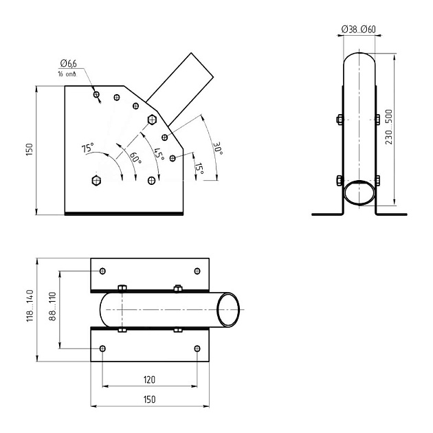 Кронштейн Gauss 903265102 Фото № 4