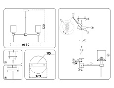 Подвесная люстра Ambrella Light High Light Classic LH72371 1