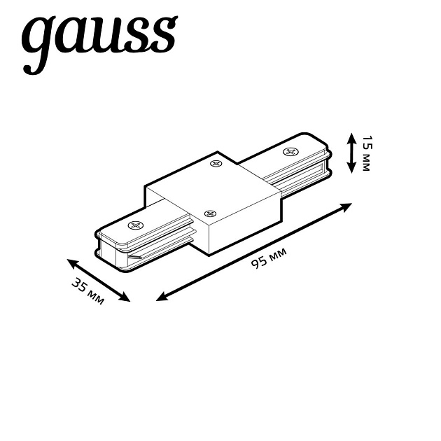 Коннектор прямой Gauss TR105 изображение 4 Коннектор прямой Gauss TR105 Фото № 4
