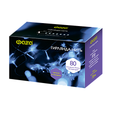 Светодиодная гирлянда ФАZA нить холодный белый DC-G01-80W 1