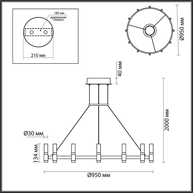 Подвесная светодиодная люстра Odeon Light Candel 5009/48L изображение 5 Подвесная светодиодная люстра Odeon Light Candel 5009/48L Фото № 5