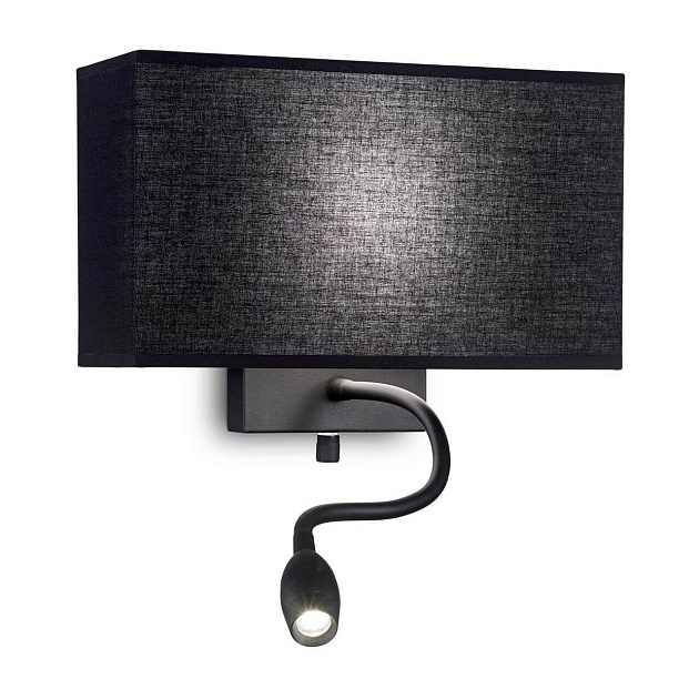 Настенный светильник Ideal Lux Hotel AP2 All Black 215709 изображение 1 Настенный светильник Ideal Lux Hotel AP2 All Black 215709 Фото № 1