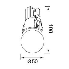Встраиваемый светодиодный светильник Mantra Bead 8892 1