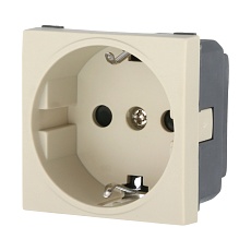 Розетка LK Studio с з/к, со шторками матовая поверхность (бежевый) LK45 851401-1 2