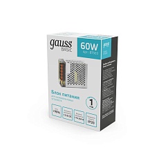 Блок питания Gauss 60W 12V IP20 BT503 1