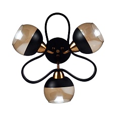 Потолочная люстра ЭкономСвет 10204/3BK+ZAB BK+AMB